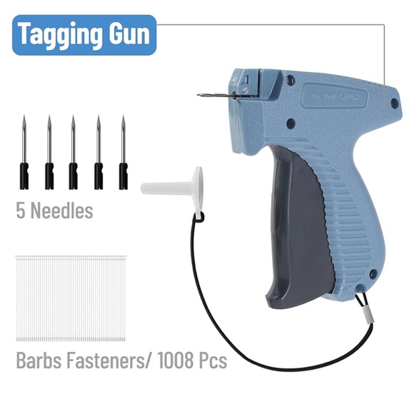 Mr. Pen - 5 Needles & 1008 Barbs Fasteners, Price Tag Attacher with Gun - Picture 2 of 4